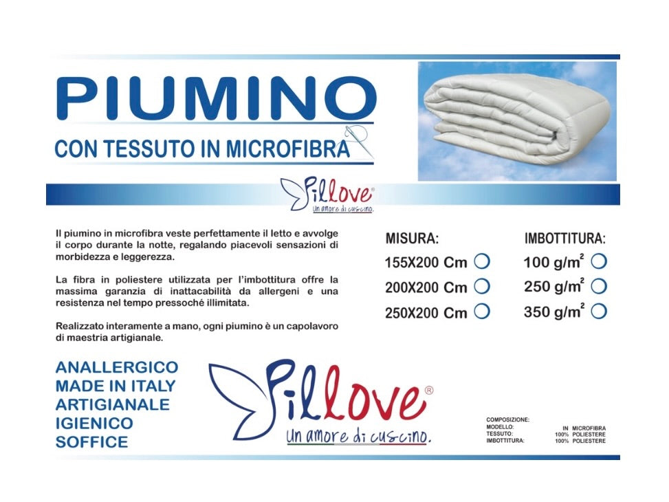 PIUMINO IN MICROFIBRA