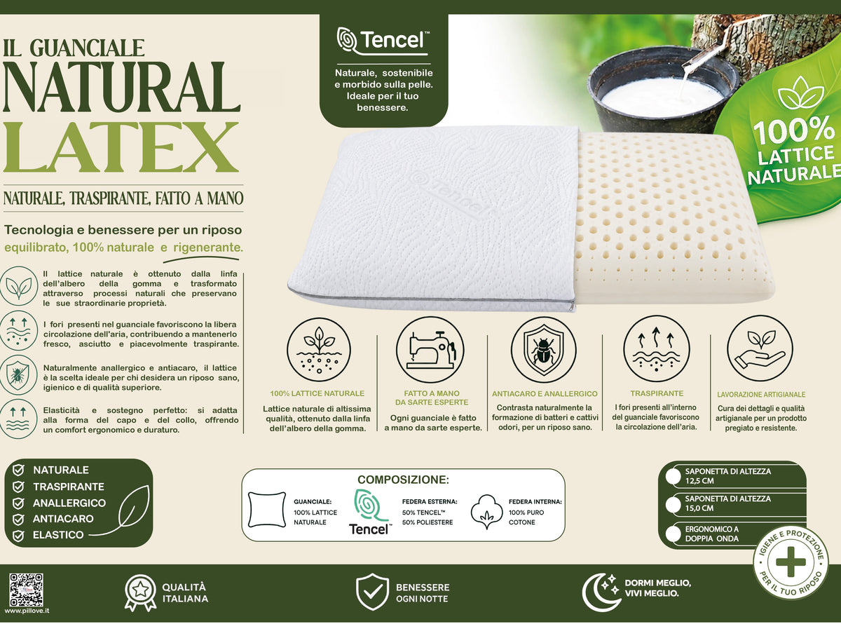 GUANCIALE NATURAL LATEX ORTOCERVICALE